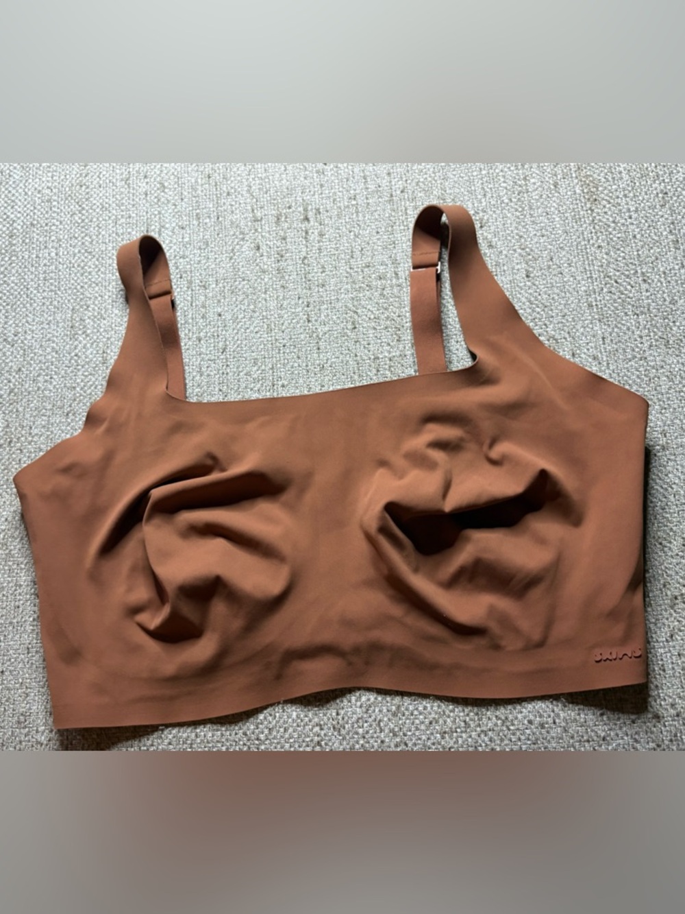 EUC SKIMS Warm Rust Jasper  Brown Seamless bra size large DD
